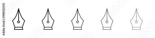Pen nib icon concept. graphic design, logo, Web, UI.