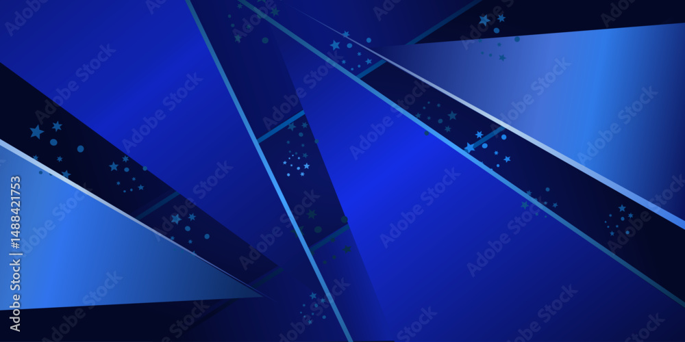 Obraz premium A modern abstract background design with geometric shapes in shades of blue. The image is suitable for a variety of uses, including website backgrounds, presentations, and graphic design projects.