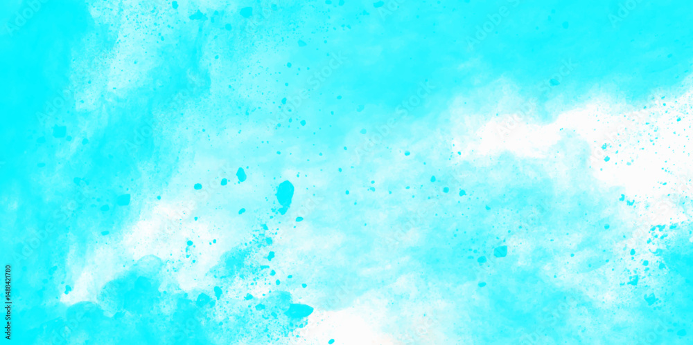 Abstract blue water color hand painted art victor illustration. white blue painted smoky textured white color powder explosion. white and blue Smoke background elegant luxury space	

