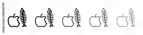 Organic waste icon concept. graphic design, logo, Web, UI.