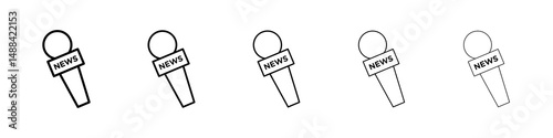 News microphone icon concept. graphic design, logo, Web, UI.