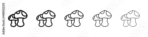 Mushrooms icon concept. graphic design, logo, Web, UI.