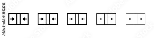 Merge icon concept. graphic design, logo, Web, UI.