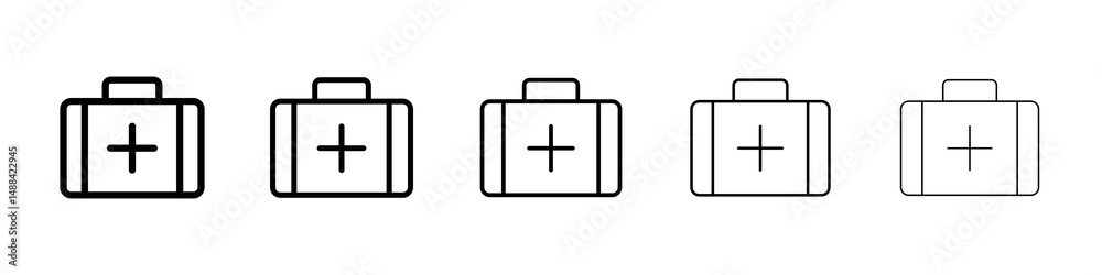 Medical aid kit icon concept. graphic design, logo, Web, UI. Medical aid kit icon concept. graphic design, logo, Web, UI.