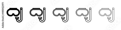 Mask snorkel icon concept. graphic design, logo, Web, UI.