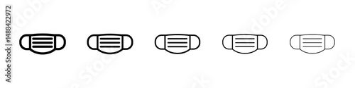 Mask face icon concept. graphic design, logo, Web, UI.