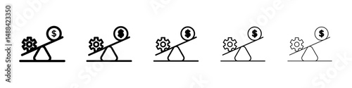 Leverage icon concept. graphic design, logo, Web, UI.