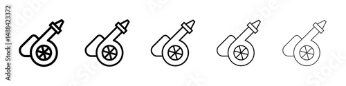 Leaf blower icon concept. graphic design, logo, Web, UI.