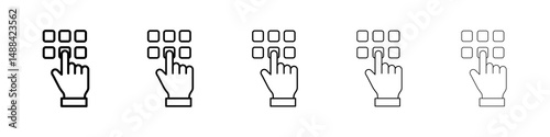 Keypad icon concept. graphic design, logo, Web, UI.