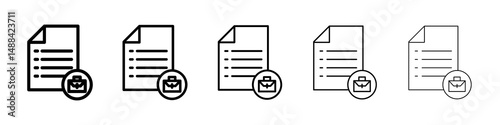 Job description icon concept. graphic design, logo, Web, UI.