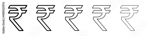 Indian rupee icon concept. graphic design, logo, Web, UI.