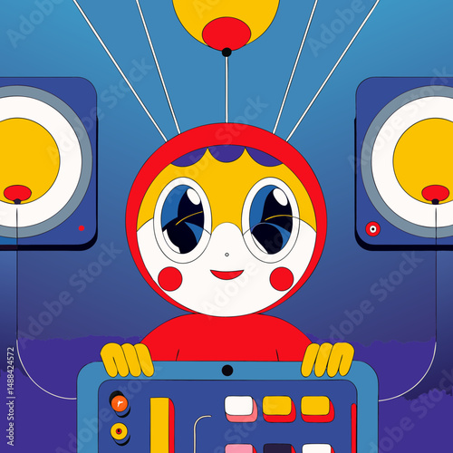 retro tv set with retro radio
