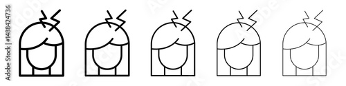 Headache icon icon concept. graphic design, logo, Web, UI.