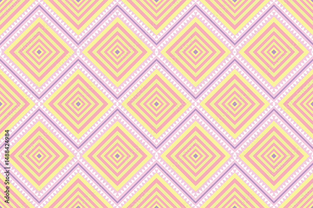 Fabric pattern, pixel, bright colors, green, pink, purple, orange, white