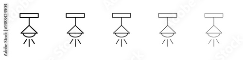 Hanging light icon concept. graphic design, logo, Web, UI.