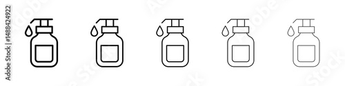 Hand sanitizer icon concept. graphic design, logo, Web, UI.