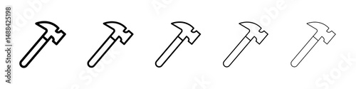 Hammer icon concept. graphic design, logo, Web, UI.
