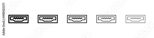 HDMI icon concept. graphic design, logo, Web, UI.