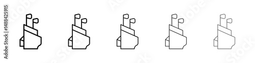 Golf bag icon concept. graphic design, logo, Web, UI.