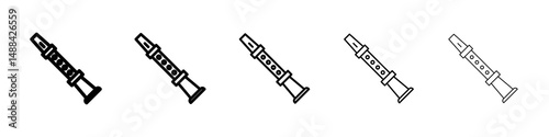 Flute icon concept. graphic design, logo, Web, UI.