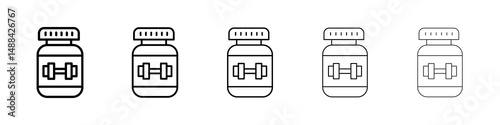 Fitness supplement icon concept. graphic design, logo, Web, UI.
