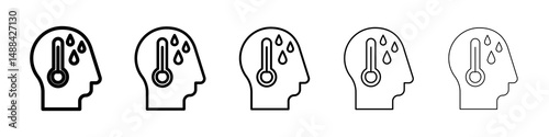 Fever icon concept. graphic design, logo, Web, UI.