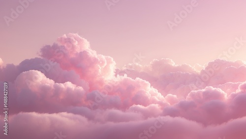fuzzy sky gentle pink cloud backdrop