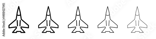 Fighter jet icon concept. graphic design, logo, Web, UI.