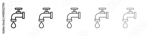 Faucet drip icon concept. graphic design, logo, Web, UI.