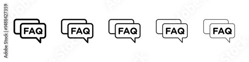 FAQ icon concept. graphic design, logo, Web, UI.