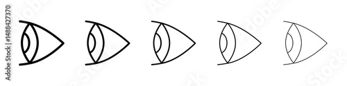 Eye side icon concept. graphic design, logo, Web, UI.