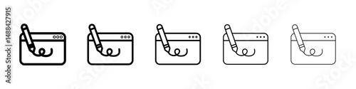 Electronic signature icon concept. graphic design, logo, Web, UI.