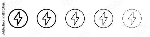 Electricity icon concept. graphic design, logo, Web, UI.