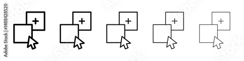 Drag and drop icon concept. graphic design, logo, Web, UI.