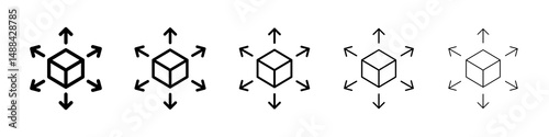 Distribution channel icon concept. graphic design, logo, Web, UI.