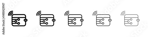 Digital wallet icon concept. graphic design, logo, Web, UI.