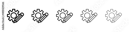 Customizefor banner and packaging design. Vector illustrationtings icon concept. graphic design, logo, Web, UI.