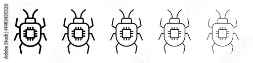 Computer bug icon concept. graphic design, logo, Web, UI.