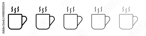 Coffee mug icon concept. graphic design, logo, Web, UI.