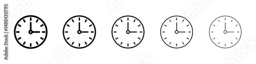 Clock face icon concept. graphic design, logo, Web, UI.