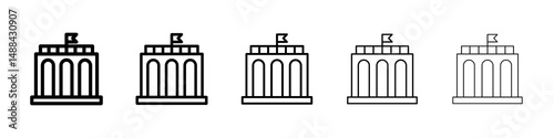 City hall building icon concept. graphic design, logo, Web, UI.