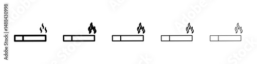 Cigarette icon concept. graphic design, logo, Web, UI.