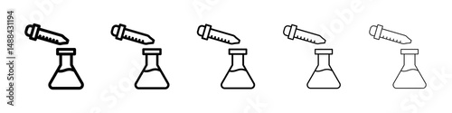 Chemical test icon concept. graphic design, logo, Web, UI.