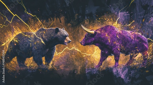 Bear and Bull Confrontation