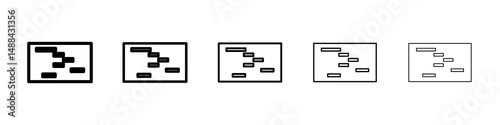 Chart gantt icon concept. graphic design, logo, Web, UI.
