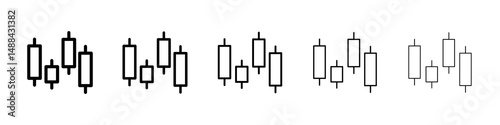 Chart candlestick icon concept. graphic design, logo, Web, UI.