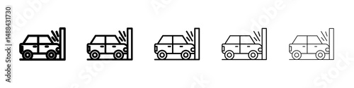 Car accident icon concept. graphic design, logo, Web, UI.