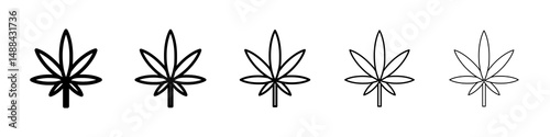Cannabis icon concept. graphic design, logo, Web, UI.