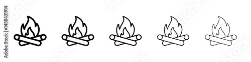 Campfire icon concept. graphic design, logo, Web, UI.