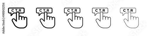 CTR icon concept. graphic design, logo, Web, UI.